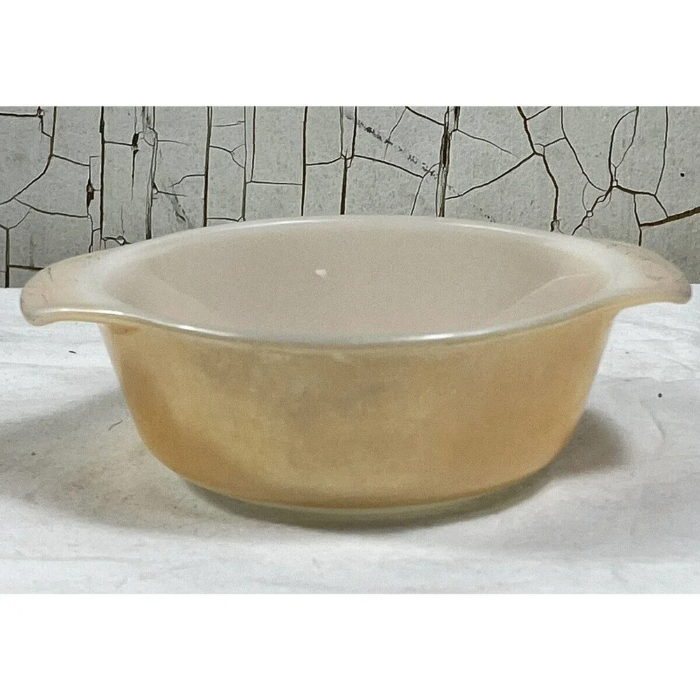 Vintage Anchor Hocking Fire King 472 Peach Lustre Ovenware Baking Casserole Dish - Picture 2 of 8